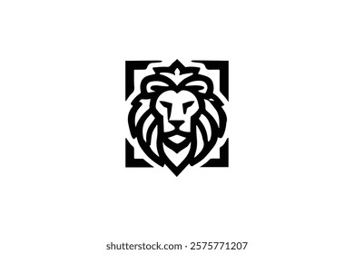 Elegant Lion Head Logo Template