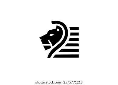 Elegant Lion Head Logo Template