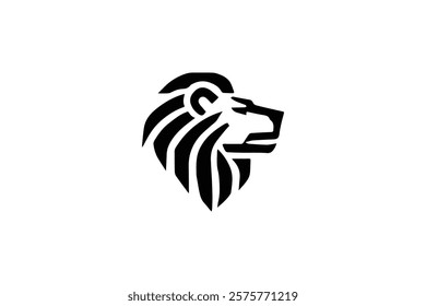 Elegant Lion Head Logo Template