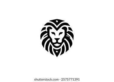 Elegant Lion Head Logo Template