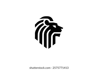 Elegant Lion Head Logo Template