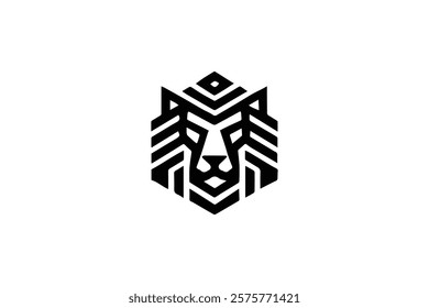 Elegant Lion Head Logo Template