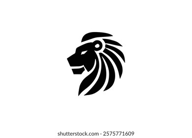 Elegant Lion Head Logo Template