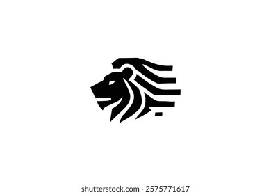 Elegant Lion Head Logo Template