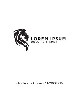 Elegant lion logo design template