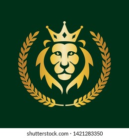 Elegant Lion Logo, Lion Head Vector