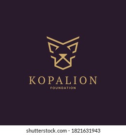 Elegant lion premium logo minimalist. Template Creative Design vector. Graphic Symbol for Corporate Business Identity. Creative Vector graphic element.