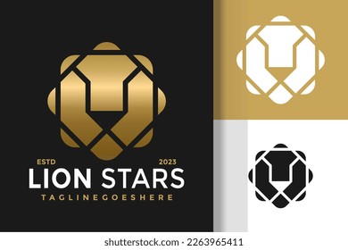 Elegant Lion Star Logo Logos Design Element Stock Vector Illustration Template