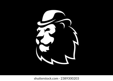 Elegant Lion with Top Hat 