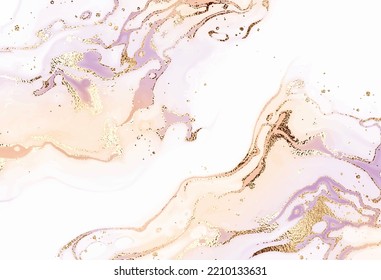 Elegant liquid marble painting background design with natural mineral texture and gold splash.