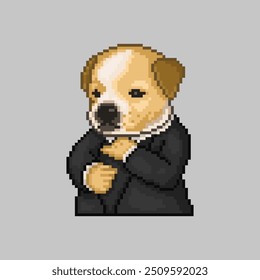 Elegant little dog, pixel art meme