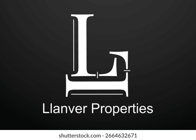 "Elegante logotipo monograma LL para profissionais do setor imobiliário, agentes imobiliários e empresas de habitação. Um design moderno e versátil simbolizando confiança, luxo e crescimento no mercado imobiliário"