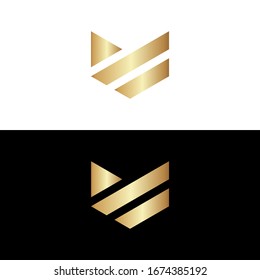 Logo elegante en el fondo blanco y negro. Icono de vector de plantilla de diseño Ilustración de vectores aislados