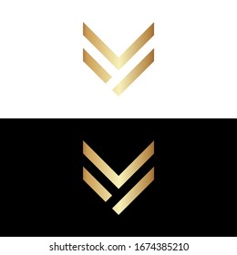 Logo elegante en el fondo blanco y negro. Icono de vector de plantilla de diseño Ilustración de vectores aislados