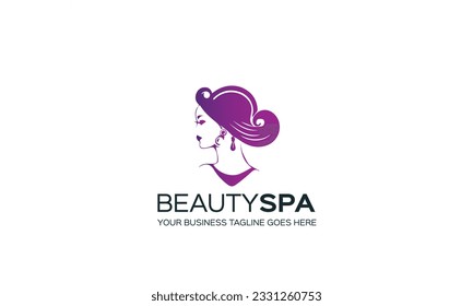 elegant logo for beauty, fashion and hairstyle related business on white background