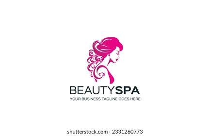 elegant logo for beauty, fashion and hairstyle related business on white background