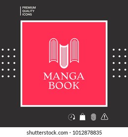 Elegant logo with book symbol - like the letter M
