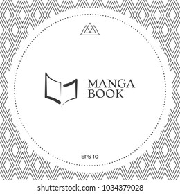 Elegant logo with book symbol like brush stroke
