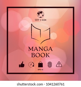 Elegant logo with book symbol like dry brush stroke