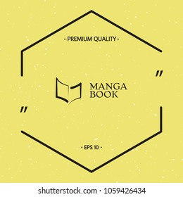 Elegant logo with book symbol like brush stroke