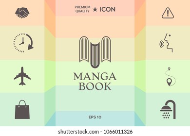 Elegant logo with book symbol - like the letter M