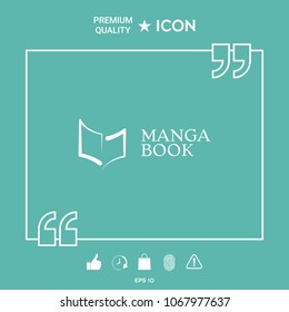 Elegant logo with book symbol like brush stroke