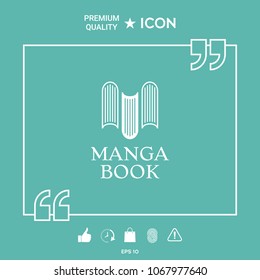 Elegant logo with book symbol - like the letter M