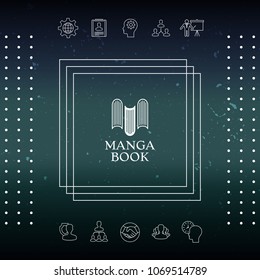 Elegant logo with book symbol - like the letter M