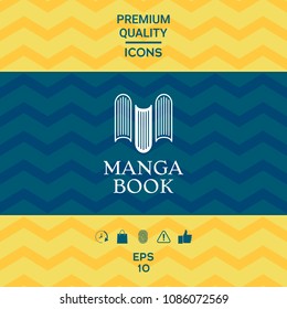 Elegant logo with book symbol - like the letter M
