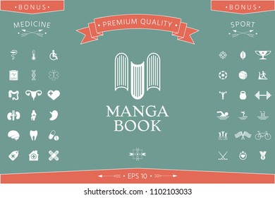 Elegant logo with book symbol - like the letter M