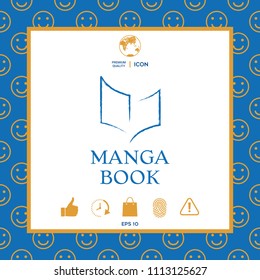 Elegant logo with book symbol like dry brush stroke