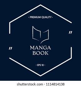 Elegant logo with book symbol like dry brush stroke