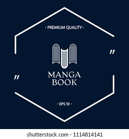 Elegant logo with book symbol - like the letter M