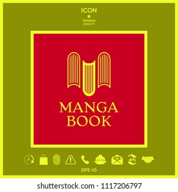 Elegant logo with book symbol - like the letter M