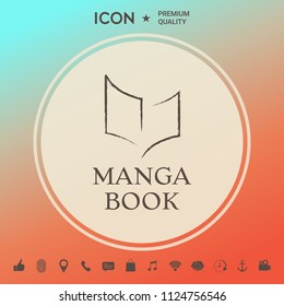 Elegant logo with book symbol like dry brush stroke
