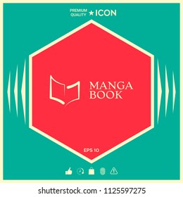 Elegant logo with book symbol like brush stroke