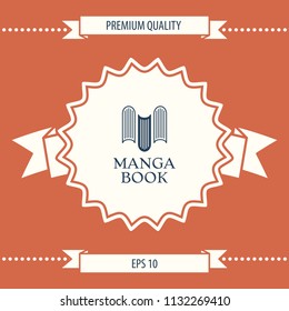 Elegant logo with book symbol - like the letter M