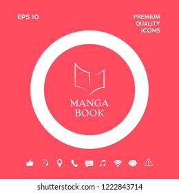 Elegant logo with book symbol like dry brush stroke