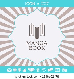 Elegant logo with book symbol - like the letter M