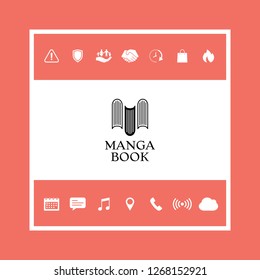 Elegant logo with book symbol - like the letter M