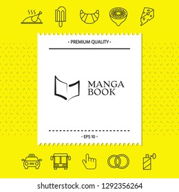 Elegant logo with book symbol like brush stroke