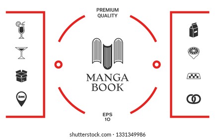 Elegant logo with book symbol - like the letter M