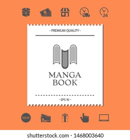 Elegant logo with book symbol - like the letter M
