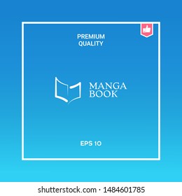 Elegant logo with book symbol like brush stroke