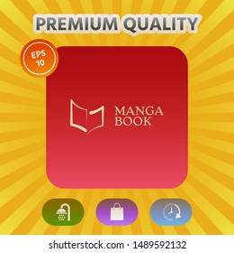 Elegant logo with book symbol like brush stroke