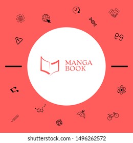 Elegant logo with book symbol like brush stroke