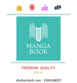 Elegant logo with book symbol - like the letter M