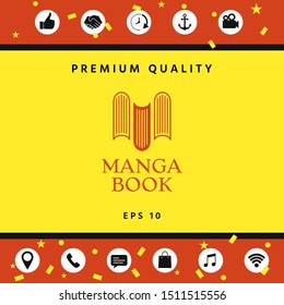 Elegant logo with book symbol - like the letter M