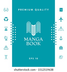 Elegant logo with book symbol - like the letter M