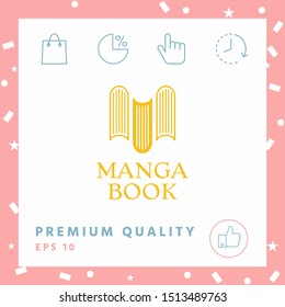 Elegant logo with book symbol - like the letter M
